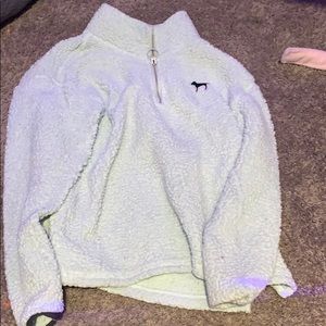 mint green victoria secret pink sherpa